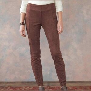 Sundance Luxe Dreams Brown Faux Suede Leggings Pant Size 2P